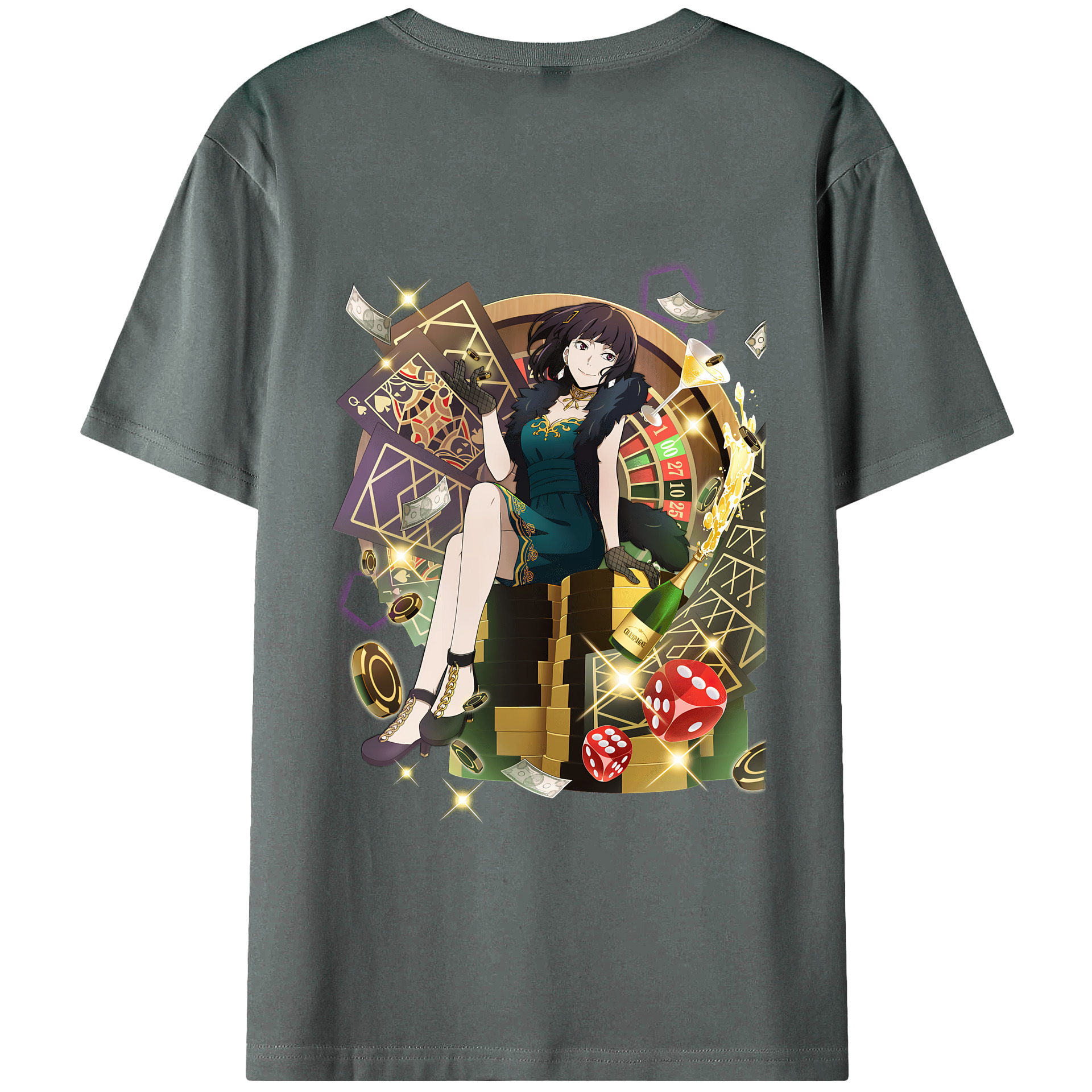 （画像用） 文豪ストレイドッグス Bungo Stray Dogs 綿100％ メンズ半袖Tシャツ（バックプリント） 通気性